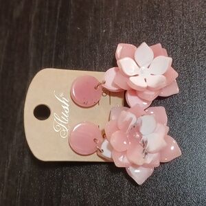 Blush Pink Floral Earrings